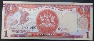 1 Dollar Banknote of Trinidad and Tobago Issued in 2006
