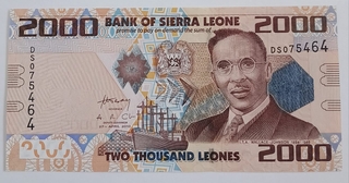 Two Thousand Leone Bank Note of Sierra Leone issued in 2010