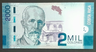 Two Thousand Colones Bank Note Of Costa Raisa Issued In 2009