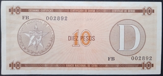 10 Pesos Banknote of Cuba Issued in 1985