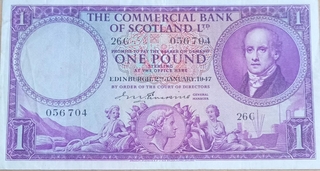 One Pound Bank Note of Scotland Issued in 1947