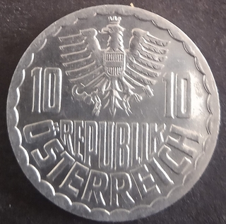 Ten Groschen Coin of Austria Issued in 1996