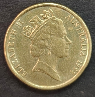 2 Dollars Coin of Australia Aluminum Bronze Issued in 1998