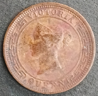 Half Cent Coin of Ceylon Issued in 1901