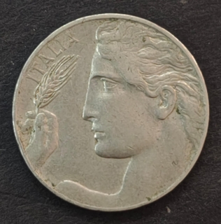 20 Centesimi Coin of Italy Nickel Issued in 1921