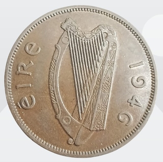 One Shilling Coin of Ireland Issued in 1946