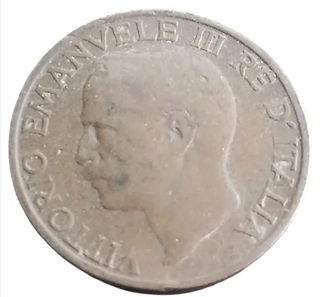 Ten Centesimi Coin of Italy Issued in 1935