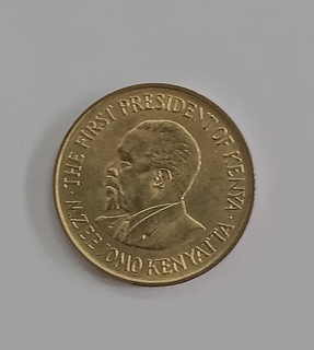 Five Cents Coins of Kenya Issued in 1974