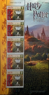 Isle of Man-33p 2005 Mint set of 5 stamps Miniature sheet of Harry Potter and the Goblet of fire