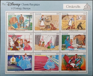 Grenada-30c 1998 Mint Miniature sheet of The Disney Classic Fairytales Cinderella