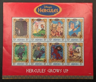 Grenada-10c 1998 Mint Miniature sheet of Disney Hercules Grows Up