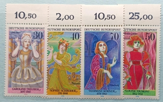 Deutsche Bundespost-4 diff. values 1976 Mint Stamps of Famous Actress 