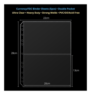 Binder 2 Divider Sheet for Bank Notes, FDC.