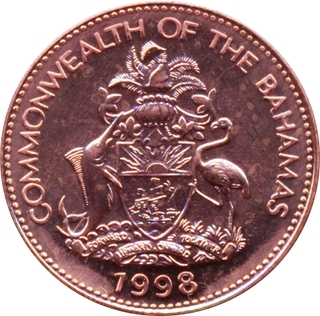 1 Cent Bahamas in the Year 1998
