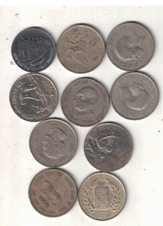 50 PAISA ( 10 PCS) ALL COMMOMORETIVE COIN VERY FINE TO XF MIX YEAR MIX MINT