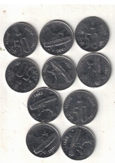 50 PAISA UNC 2001 RARE ( 50 COIN ) MIX MINT MIX YEAR