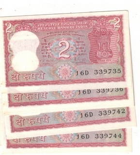 2 RS ( 11 NOTE) SAME BUNDEL S NO 339735 TO 339745VR N MALHOTRA GEM UNC