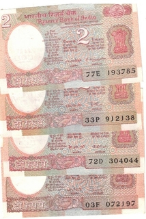 2 RS ( 8 NOTE ) ALL DIFFRENT GOVERNER RARE UNC
