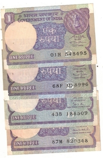 1 RS ( 8 NOTE ) ALL DIFFRENT GOVERNER UNC