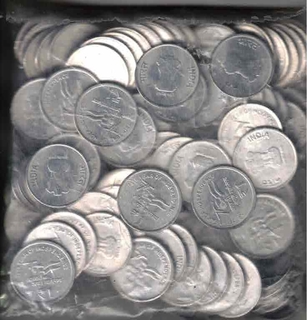 AKAKM 1RS ( 100 COIN POUCH ) UNC MUMBAI MINT
