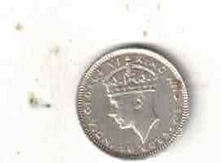 GEORGE VI COMMISSONERS OF CURRENCY MALAYA SILVER 10 CENT COIN 1941 XF