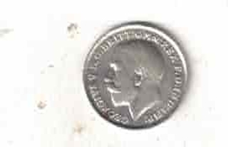 UNITED KINGDOM GEORGE 4 SILVER COIN THREE PENCE XF 1912