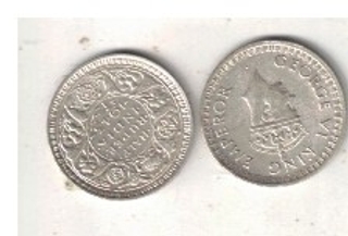 BRITISH INDIA 1/2 ANNA GEORGE VI 1942 AUNC RARE