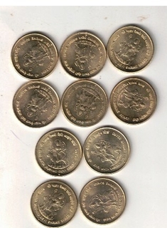 5 RS ( 10 COIN ) MATAVESHUNUDEVI GEM UNC 