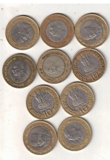 10 RS ( 10 COIN) HOMI BHABHA BIRTH CENTENARY 2008-2009 XF 
