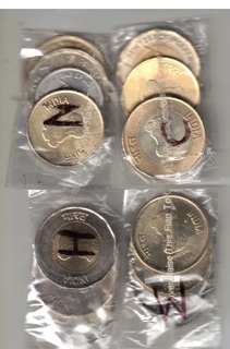 AKAAM  2 RS 5 RS AND 10 RS AND 20 RS 4 ( 4 SET) PCS NOIDA KOLAKATA MUMBAI HYEDRABAD 