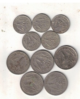 1/4 RUPEE ( 5 COIN )1950-1951-1954-19551956 1/2 RUPEE ( 5 COIN )1950-1951-1954-1955-1956 FINE