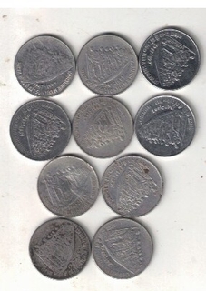 50 PAISA ( 10 COIN ) 50 TH YEAR OCF INDEPENDENCE DAY XF