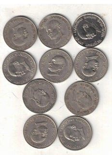 50 PAISA ( 10 COIN ) GANDHI XF