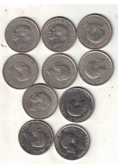 50 PAISA ( 10 COIN ) JAWAHARLAL NEHRU ENGLISH XF