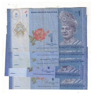 MALAYSIA  1 RINGGIT ( 5 NOTE ) XF TO AUNC