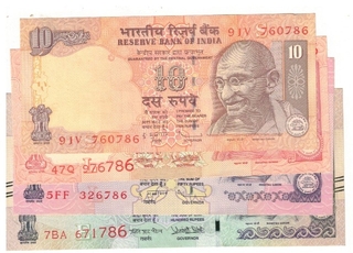 10 RS 20 RS 50 RS AND 100 RS NEW AND OLD ( 8 NOTE) ENDING HOLLY NUMBER ***786 UNC
