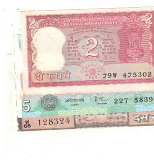 2 RS 5RS AND 10 RS ( 3 NOTE) UNC AMITAV GOSH RARE GOVERNER